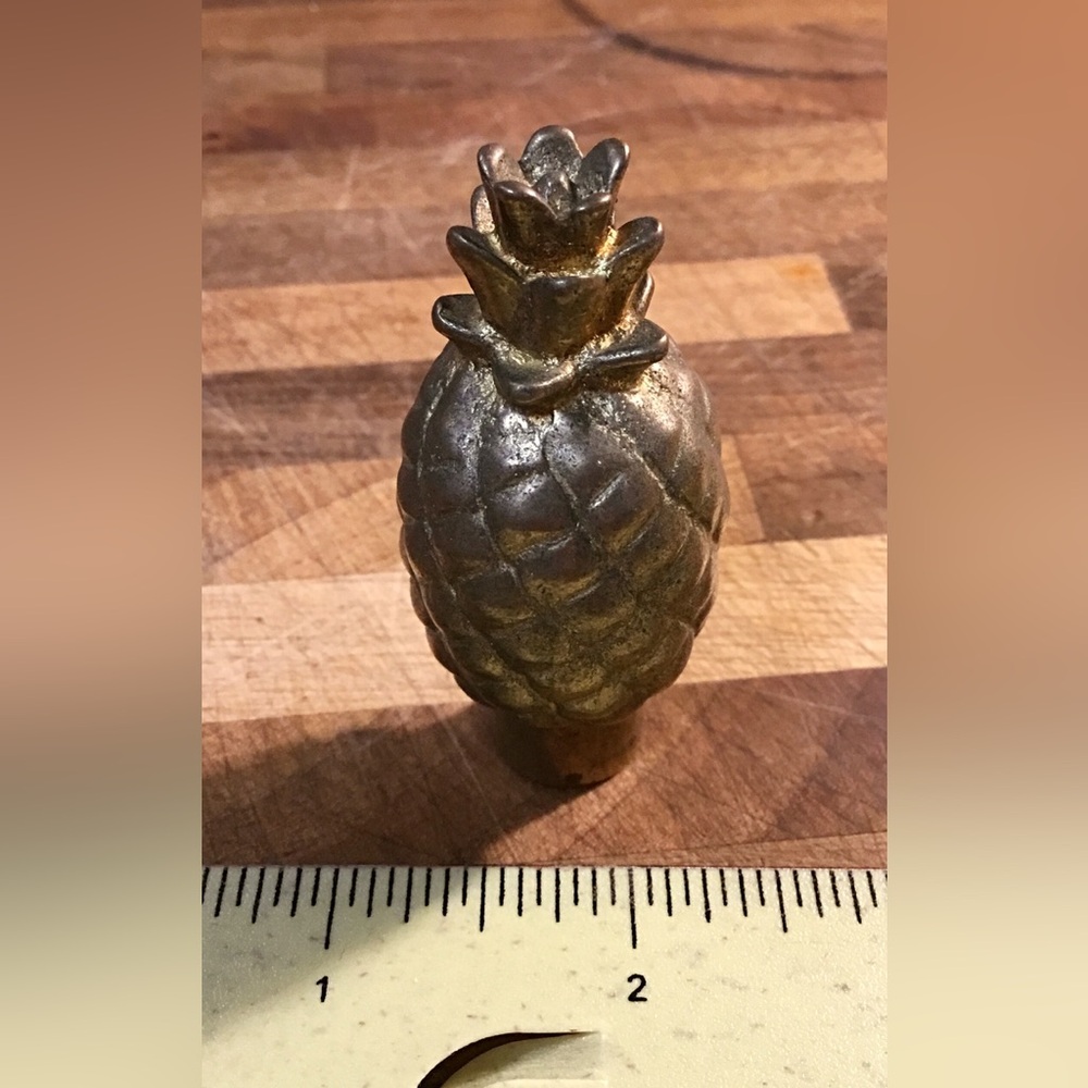 Staub RARE cast brass pineapple lid knob